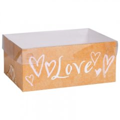 Коробка на 6 капкейков с окошком "Любовь" 16х23х10 см 2711832