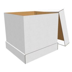 Коробка для торта Белая 35х35х45 см 