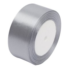 Лента для декора и упаковки Атласная Серая 2,5 см 3019788