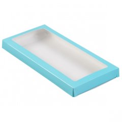 Коробка для шоколадной плитки голубая 4627663