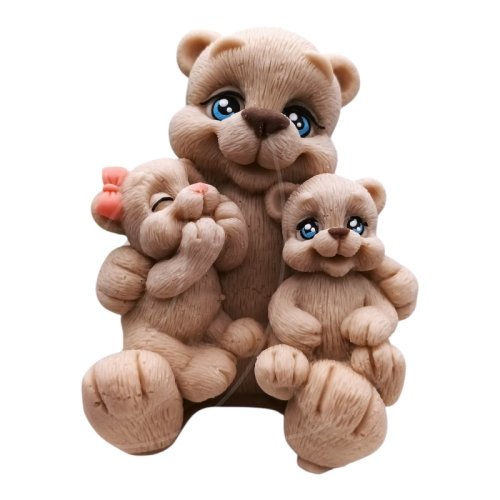 Фигурка из шоколадной глазури "Медвежья семья" 