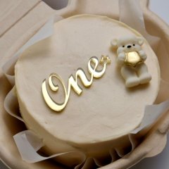 Топпер декоративный акриловый "One" Золото 9х4 см 