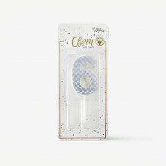 Свеча декоративная Цифра "6" Голография 191072