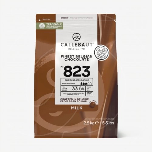 Шоколад молочный CALLEBAUT 33,6% 1 кг 823NV-595