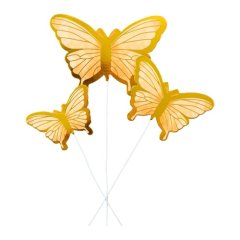 Набор топперов декоративных "Бабочки" золото 10 шт 9803720
