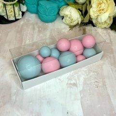 Фигурка из шоколадной глазури "Сферы ассорти розовый, голубой" ГСФ002/17, ГСФ002/17