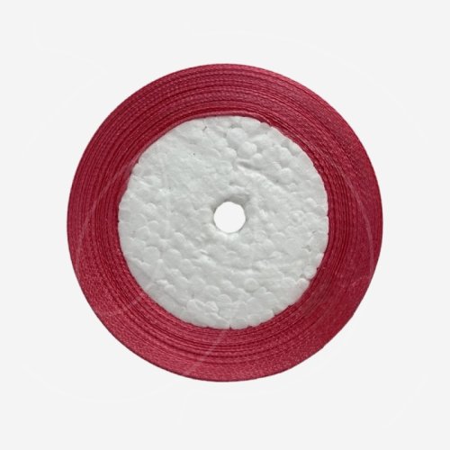 Лента для декора и упаковки Атласная Ярко-розовая 1,5 см л02