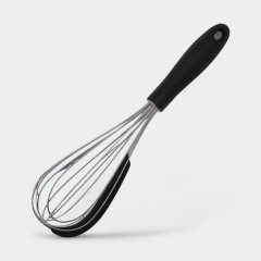 Венчик ручной металлический со скребком 31 см 4716665